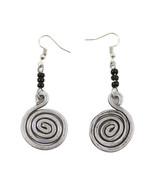 New Small Kenyan Silver Color Spiral Earrings - €7,60 EUR