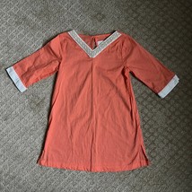 Janie and Jack Coastal Stripes Embroidered Coral Tunic Top sz 4 - £18.99 GBP