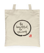 Thich Nhat Hanh Calligraphy Tote Bag Be Beautiful Be Yourself Bag Cotton... - €14,71 EUR