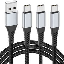 6FT USB C Charging Cable 3 Pack USB A to USB C Cable 6 Foot USB C Charge... - £16.69 GBP