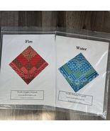 2 Needle Delight Originals Counted Needlepoint Charts - Fire &amp; Water Kat... - $29.44