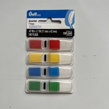 QUILL ASSORTED Flags Bright Colors 140 EACH PACK .47 IN X 1.7 IN LB - £5.26 GBP