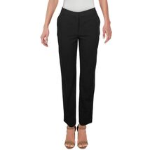 Alfani Womens Mid-Rise Comfort Waistband Straight Leg Pants Black 4 - $19.80