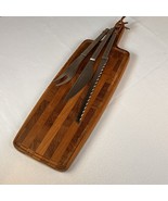 MCM Digsmed Serving Cutting Board / Tray #510 With Digsmed Cutlery, Denmark - $223.79 CAD