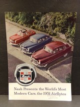 Nash Presents the World&#39;s Most Modern Cars, the 1951 Airflytes Sales Bro... - $67.49
