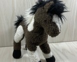 Douglas Cuddle Toy small brown white black plush horse pony beanbag stuf... - $9.89