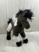 Douglas Cuddle Toy small brown white black plush horse pony beanbag stuffed toy - $9.89