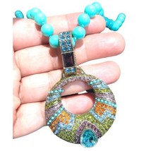 Heidi Daus Turquoise Crystals Necklace  Strands - $174.98
