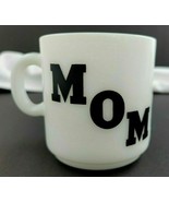 Glasbake USA #11 Milk Glass MOM Coffee Mug 8oz w Poem Mothers Appreciati... - £12.01 GBP