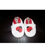 Red/Off White Soft Sole Leather W/Lady Bug Size 18/24 Months Shoes EUC - $21.85