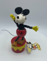 Vintage Walt Disney Mickey Mouse Push Up Puppet with Tag Schylling Toys 2002 - $14.24