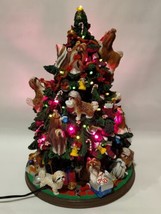 Danbury Mint Shih Tzu Dog Christmas Tree Lighted Figurine - £197.24 GBP