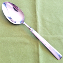 Cambridge Stainless Serving Tablespoon Record Pattern Flatware Glossy Plain - £5.44 GBP