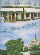 Le Flore en l&#39;Ile Menu Quai d&#39;Orleans Ile Saint Louis Paris France Notre Dame  - $37.62