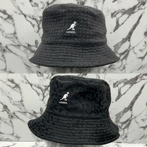 Men&#39;s Kangol Grey | Black Embossed Reversible Bucket Hat NWT - £89.62 GBP