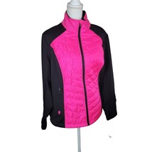 exertek Jacket Full Zip Athletic Hot Pink Black Womens Plus 1X New - £29.32 GBP