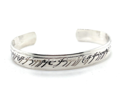Lord of the Rings Elvish Writing Cuff Bracelet Sterling Silver .925 - £187.97 GBP