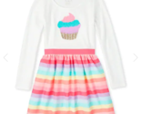 NWT The Children&#39;s Place Girls Flip Sequin Cupcake Unicorn Rainbow Tutu ... - $12.99