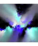 Chroma Burst - Blue Purple Turquoise Abstract - $110.69 CAD