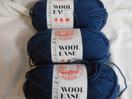 Lion Brand  Wool Ease Denim lot of 3 Dye Lot 634441 - £11.73 GBP