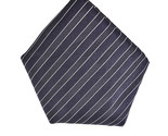 EMPORIO ARMANI Mens Pocket Square Striped Luxury Black Size 13&quot; X 13&quot; - £23.62 GBP