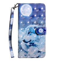 Anymob Xiaomi Redmi Blue Leather Case Wolf Flip Wallet Cover Bag Shell Case - £22.57 GBP