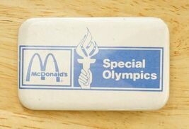 Vintage Employee Pinback Button Badge McDonalds Fast Food Special Olympics - $12.86