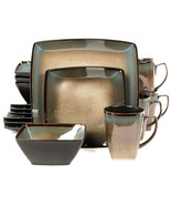 Gibson Elite Tequesta 16-Piece Square Dinnerware Set, Taupe - $109.74