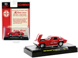1966 Chevrolet Corvette 427 #68 Red with White Stripes and Graphics &quot;Schwinn App - £15.89 GBP