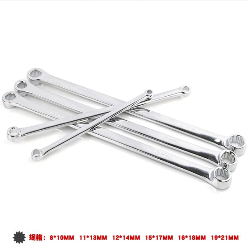 6 Pcs Extra Long Double Ring Box End Spanner Aviation Wrench Set Strong Power - £60.29 GBP