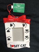 Kurt Adler cat frame ornament for photo with ribbon new with tag - £8.60 GBP
