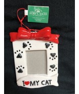 Kurt Adler cat frame ornament for photo with ribbon new with tag - $10.88