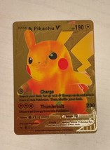 Pokemon Card Pikachu V Gold Foil 170/185 HP190 Fan Art Card - £6.75 GBP