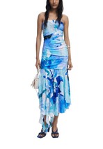 Desigual  Women Dress - XL Blue Designer Fashion Elegant Dress - $2,769.82 MXN
