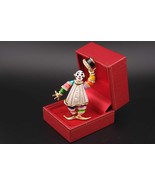 Vintage Clown Brooch – Attributed to Hattie Carnegie – Enamel &amp; Rhinesto... - $90.00