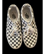 VANS Unisex Black / White Checkerboard Lace Up Sneakers Size Women 9.5 - £26.41 GBP