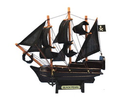 [Pack Of 2] Wooden Black Pearl Pirates of the Caribbean Model Pirate Ship 7&quot;&quot; - £39.01 GBP