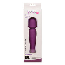 Curve Toys Gossip Rechargeable Silicone Wand Vibrator Violet - £35.93 GBP