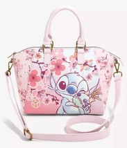 Loungefly Disney Lilo &amp; Stitch Scrump Cherry Blossoms Floral Satchel Purse Bag - £76.70 GBP