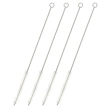 4-Pack Stainless Steel Straw Cleaner Brush, Extra Long With Bristles, 12In - £18.86 GBP