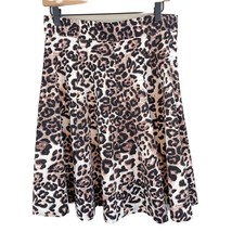 Amanda + Chelsea leopard print knee length circle skirt 10 or medium MSRP 98 - £43.24 GBP