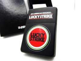 Lucky Strike Matte Black Zippo 1996 Mint Rare - £145.81 GBP