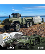 RC Semi Truck Military Tank Transporter Trailer Tractor Off Road Crawler... - $159.99