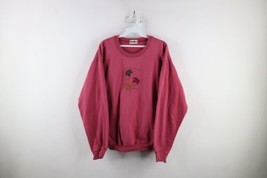 Vintage 90s Country Primitive Womens Large Distressed Fall Leaves Sweatshirt - £31.61 GBP