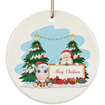 Merry Christmas Cute Sloth And Santa Ornament Xmas Gift Decor For Animal Lover - £11.90 GBP