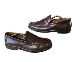 BASS EXPRESS Burgundy Shoes Penny Loafers MENS Sz 8.5M Leather Made in B... - $24.50