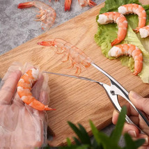 Stainless Steel Prawn Peeler Shrimp Deveiner Peel Device Creative Kitchen Tools - £5.60 GBP