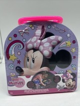 Disney Minnie Mouse On The Go Sidewalk Chalk &amp; Stencil Kit Tin Carry Case - £4.67 GBP