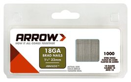 Arrow Fastener BN1820 Genuine 1-1/4-Inch, 18 Gauge Brads - $27.72 CAD