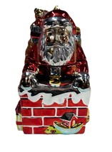 A Christmas Story Santa in Chimney COOKIE JAR Metallic Shiny - $75.00